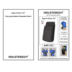 HolsterGuy Adapt A Pouch 101 product packaging with text and images on a white background