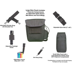 Collection of tactical pouches RTP-401P and accessories on a white background