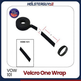 Velcro One Wrap VOW-101 product with dimensions and Hölsterguy branding on a white background