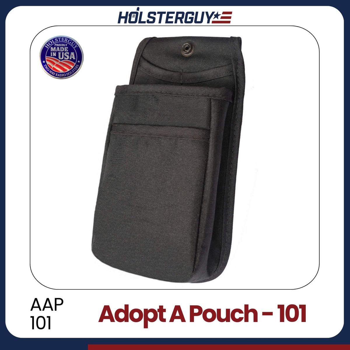 Black Adopt-A-Pouch 101 with 'HOLSTERGUY' branding on a white background